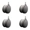 Service Caster 4'' Gray Heavy Duty Floor Safe Twin Wheel Caster 3/8'' Threaded Stem , 4PK SCC-TS02S100-TPR-GRY-381610-4 - alternate 1